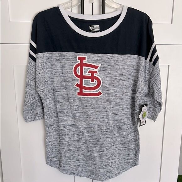 New Era Blue and Gray Short Sleeve Tee - Picture 1 of 3